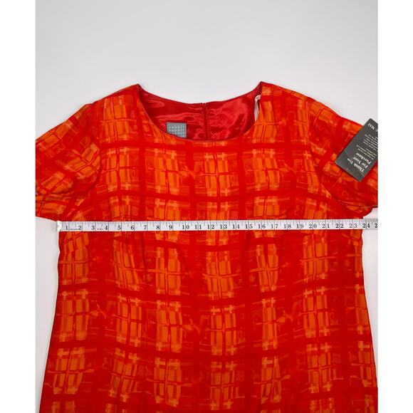 NWT Rabbit Rabbit Rabbit Designs 18W Bright Orange Short Sleeve Dress - Picture 11 of 11